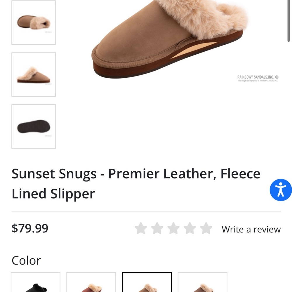 Rainbow Women's Slippers in Brown and Cream